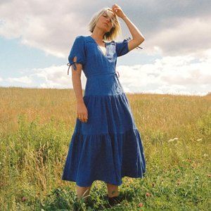 Christy Dawn The August Dress in Lapis Gauze XL